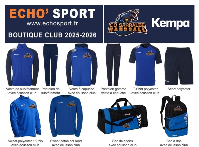 gamme 2025/26 - Club Omnisports Sarralbe Handball